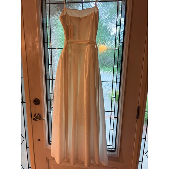 NWT: Commonsense:  White Sleeveless Maxi Dress: SZ L   Cottage Core Y2K Boho - Picture 11 of 15